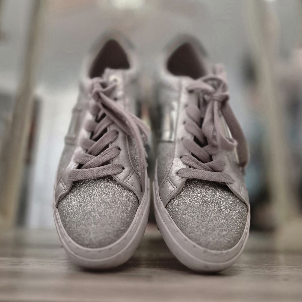 Guess Ganessa Silver Glitter Women's Sneakers Size 7.5